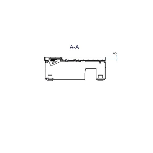 Produktbild UBD 167 051  -  Unterflur-Bodendose UBD 160 small inkl. Deckel, flach (SVZ), ohne Kante, 5mm Vertiefung und 1 Schnurauslass